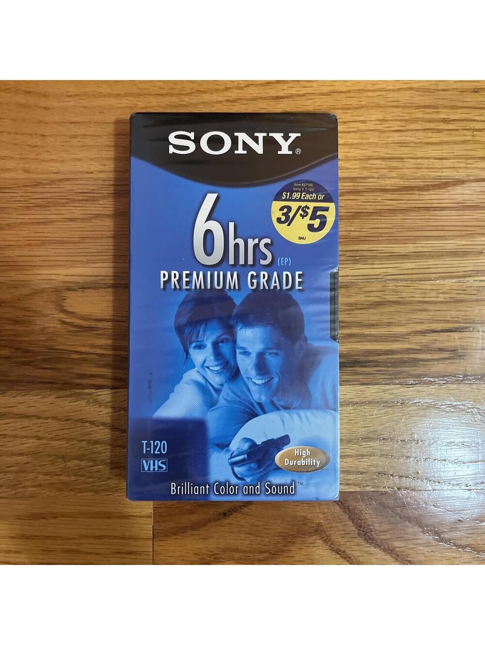 Sony T120VRH Premium Grade VHS Video Tape